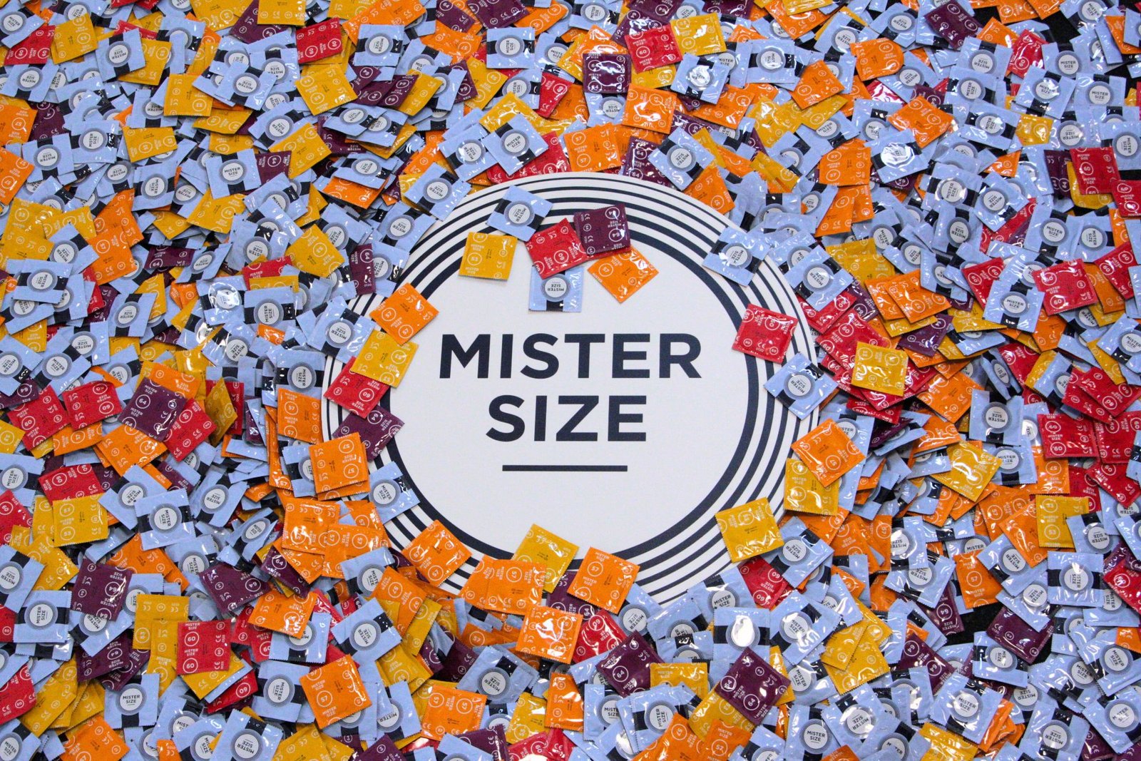 Verschillende condooms van Mister Size met verschillende nominale breedtes